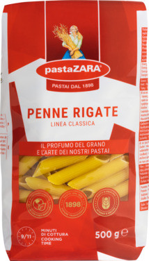 Penne Rigate 500gr Pasta Zara