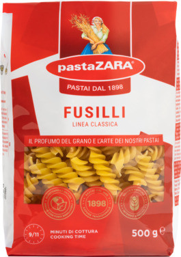 Spirali Fusilli \ Skruer 500g Pasta Zara