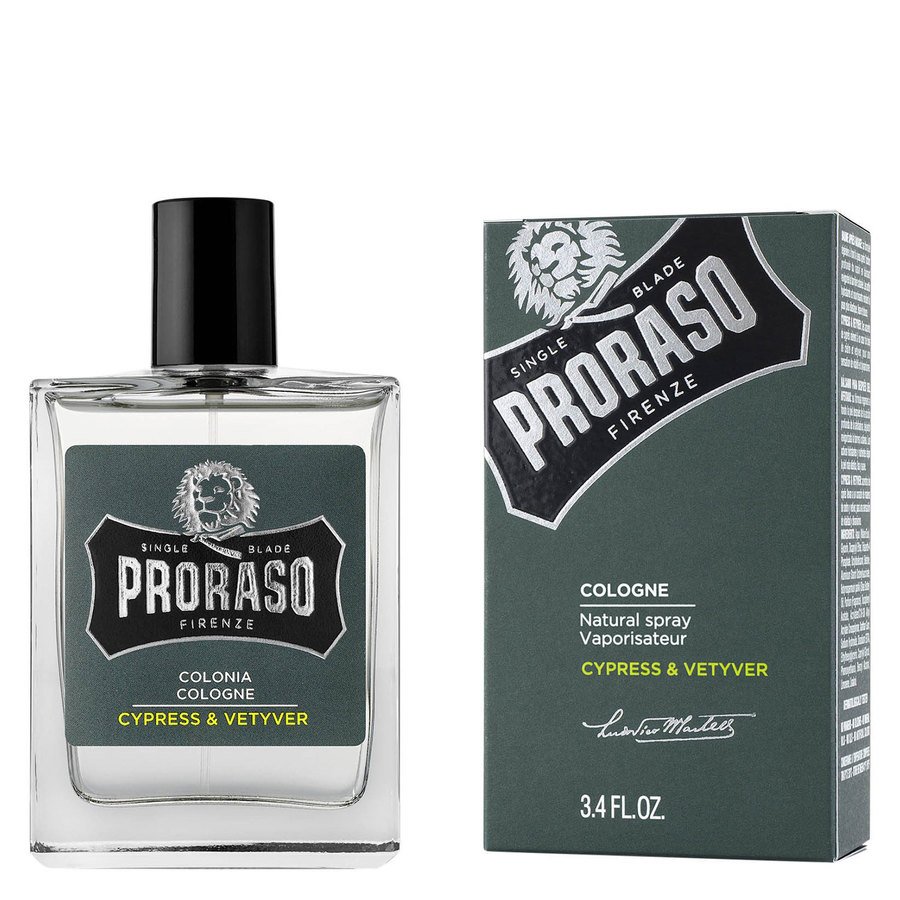 Proraso Single Blade Eau de Cologne Cypress & Vetyver 100ml
