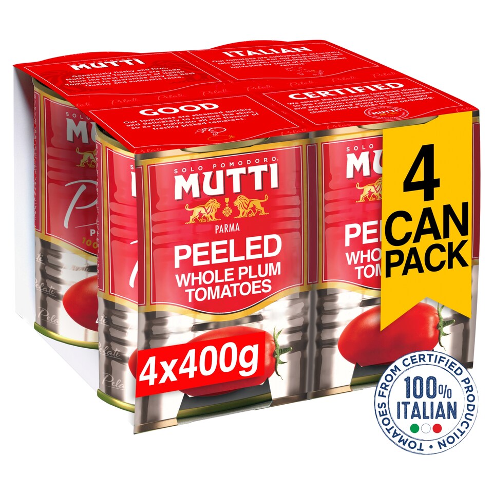 Mutti Peeled Whole Plum Tomatoes 4x400g