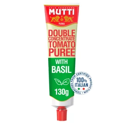 Mutti Double Concentrate Tomato Puree with Basil 130g