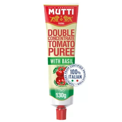 Mutti Double Concentrate Tomato Puree with Basil 130g