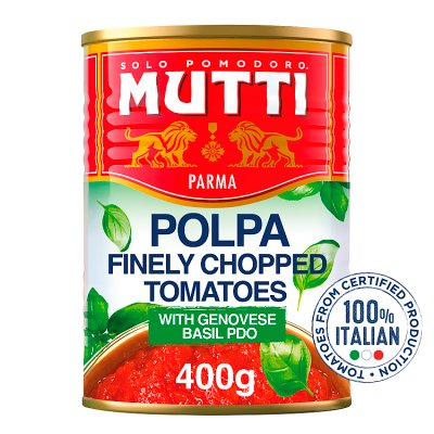 Mutti Finely Chopped Tomatoes with Basil