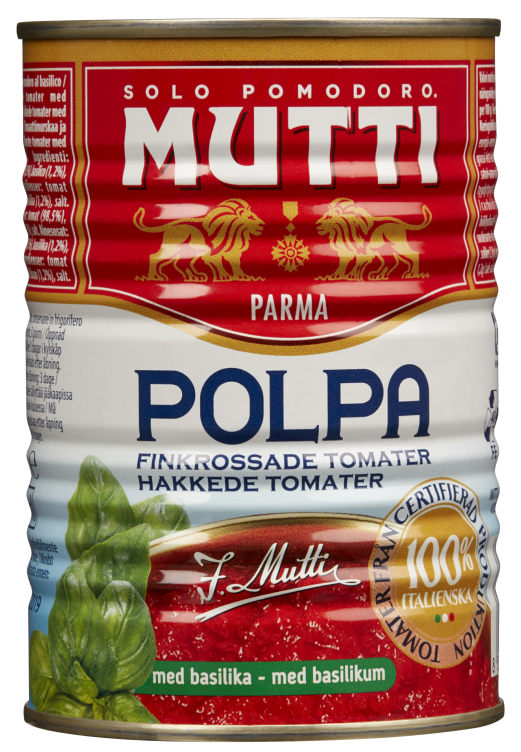 Tomater Knuste m/Basilikum 400g Mutti