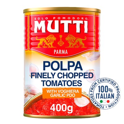 Mutti Finely Chopped Tomatoes with Garlic