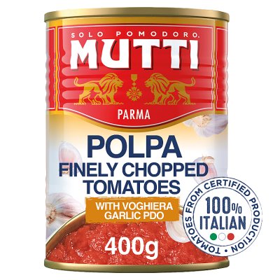 Mutti Finely Chopped Tomatoes with Garlic