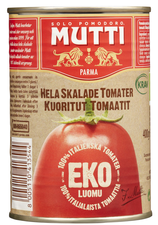 Tomater Hele Økologisk 400g Mutti