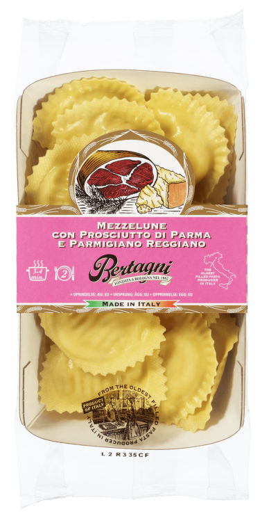 Mezzelune Pasta m/Skinke&Ost 250g Bertagni
