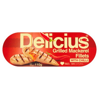 Delicius Grilled Mackerel Fillets with Chilli in Olive Oil