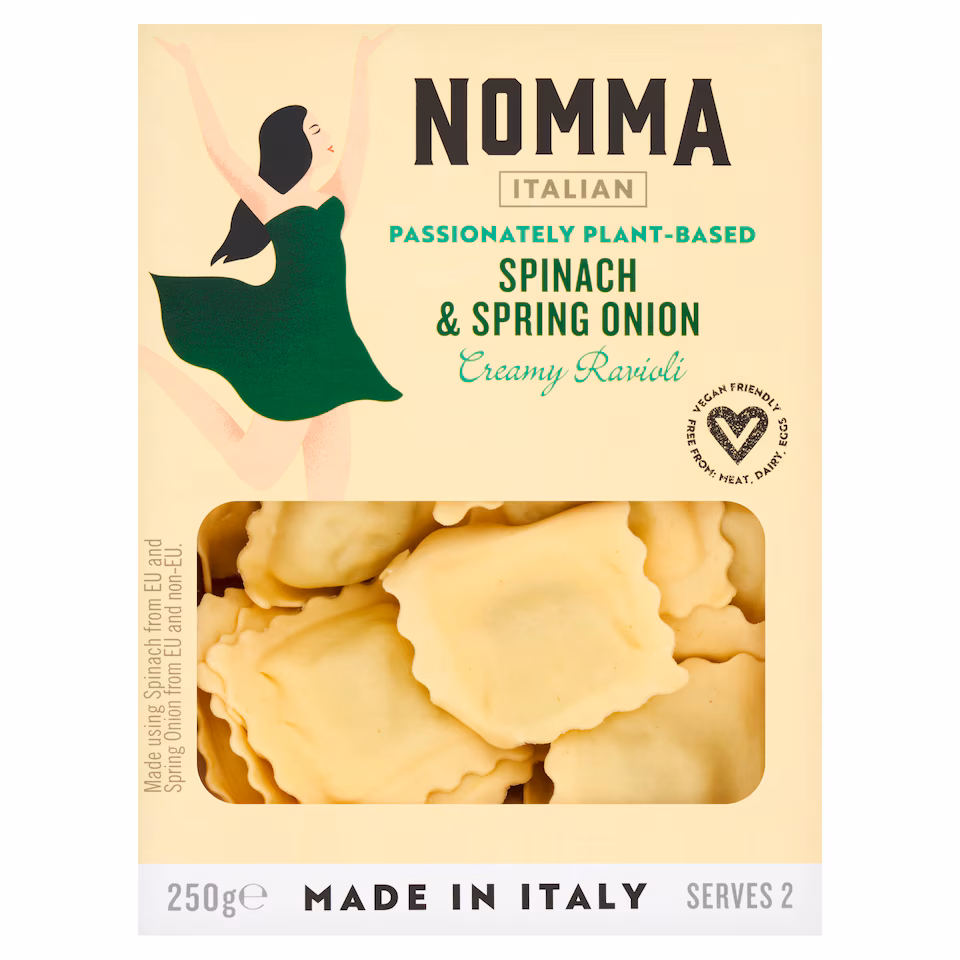Nomma Spinach & Spring Onion Ravioli 250g