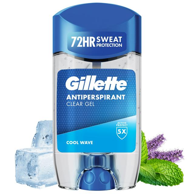 Gillette Clear Gel 70ml Cool Wave Antiperspirant Deodorant for Men