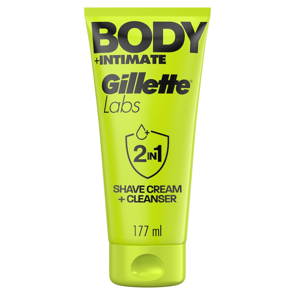 Gillette Labs Body + Intimate 2-in-1 Body Shave Cream and Cleanser 177ml