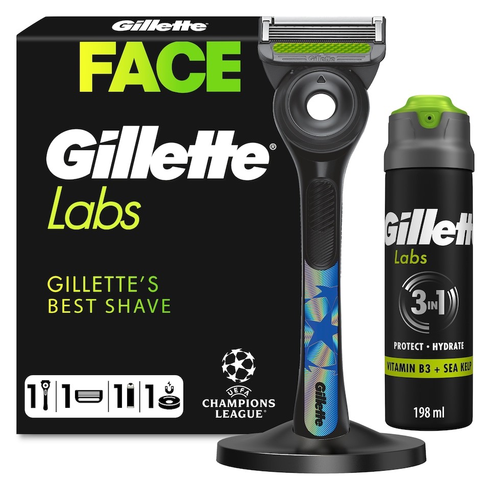 Gillette Labs Champions League Razor, Stand & Gel Giftset