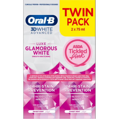 Oral-B Glamorous White Toothpaste 2x75ml