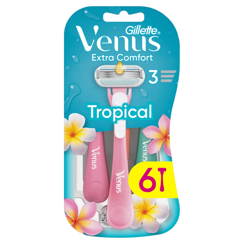 Gillette Venus Tropical Pink Disposable Razors 6 Pack