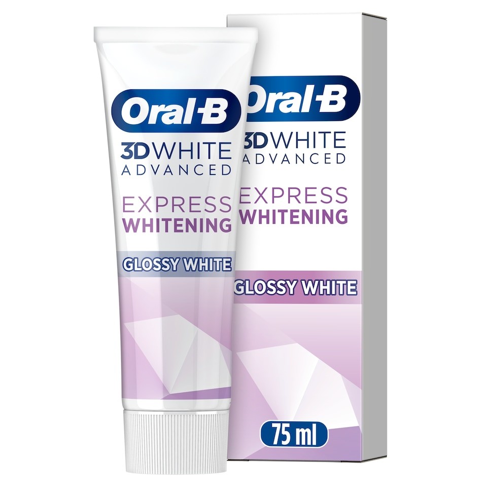 Oral-B 3D White Glossy White Eucalyptus Mint Toothpaste 75Ml