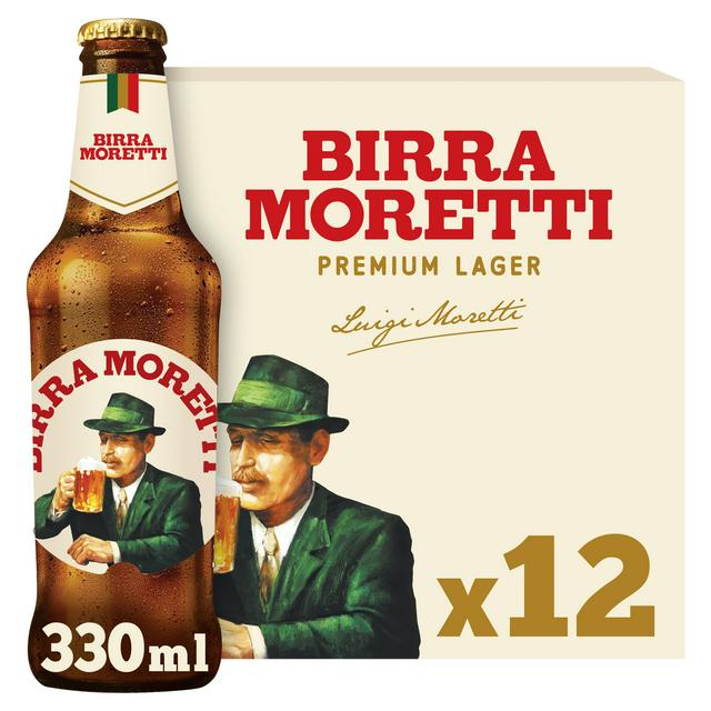 Birra Moretti Lager Beer Bottles 12x330ml