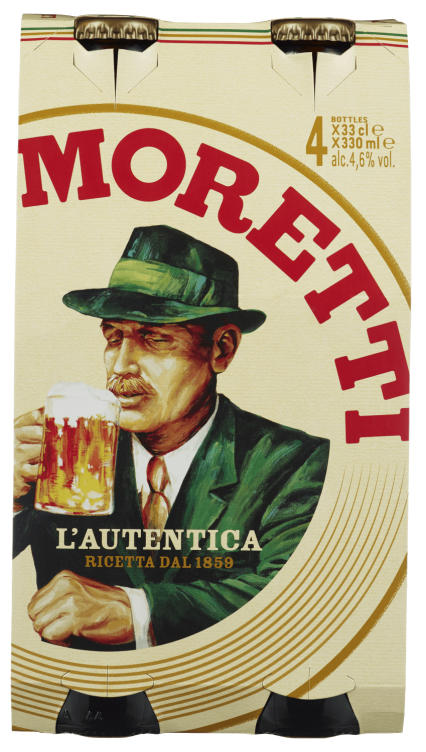 Birra Moretti 0,33lx4 flaske