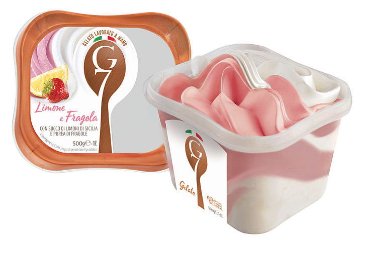 Iskrem Jordbær&Sitron 1l G7
