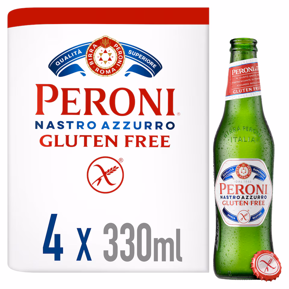 Peroni Nastro Azzurro Gluten Free Beer Bottles 4x330ml