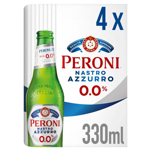 Peroni Nastro Azzurro 0% Alcohol Free Beer 4 x 330ml