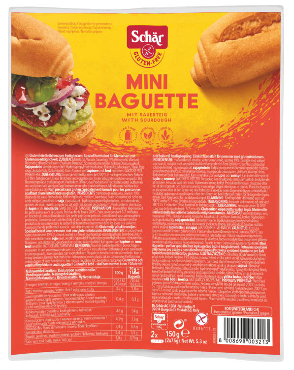 Mini Baguette glutenfri 150g Schar