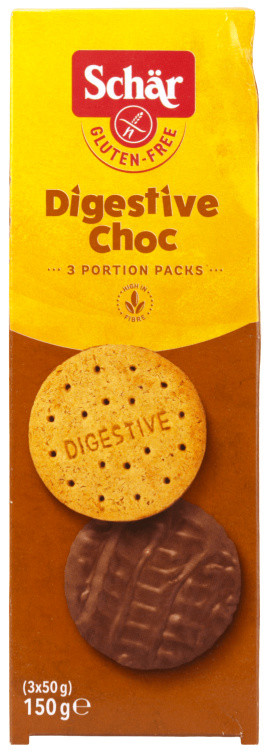 Digestive Kjeks m/Sjoko glutenfri 150g Schär