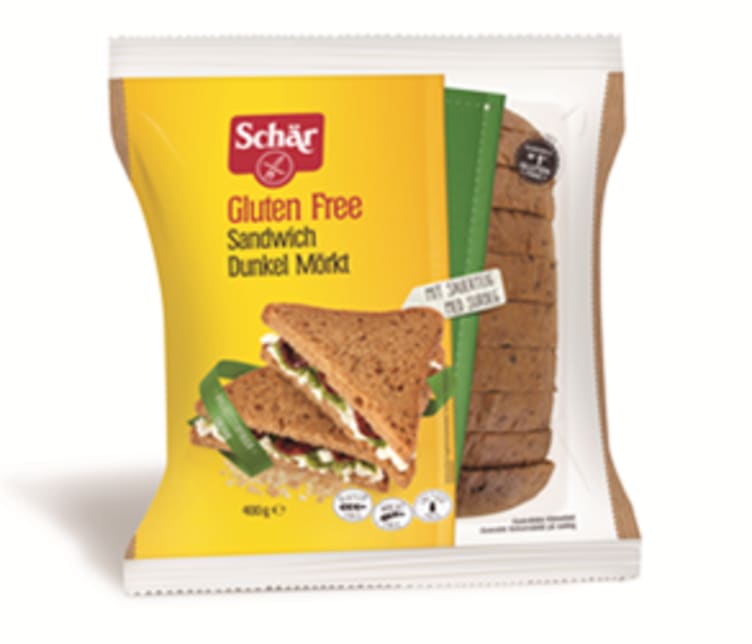 Sandwich Brød Mørkt Skåret Gl.Fri 400g Schar