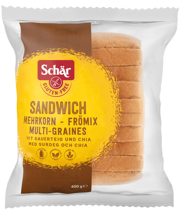 Sandwich Brød Frømix skivet Gl.Fri 400g Schar