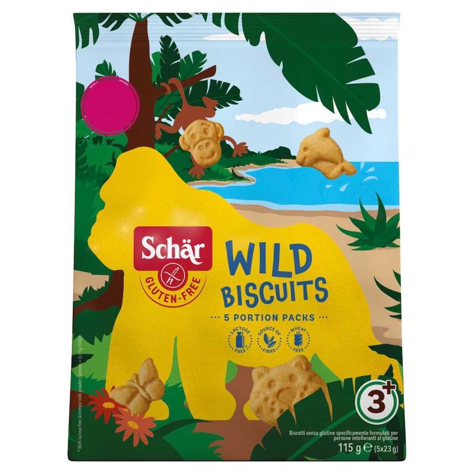 Dr Schar Gluten Free Wild Biscuits 3+ Years 115g