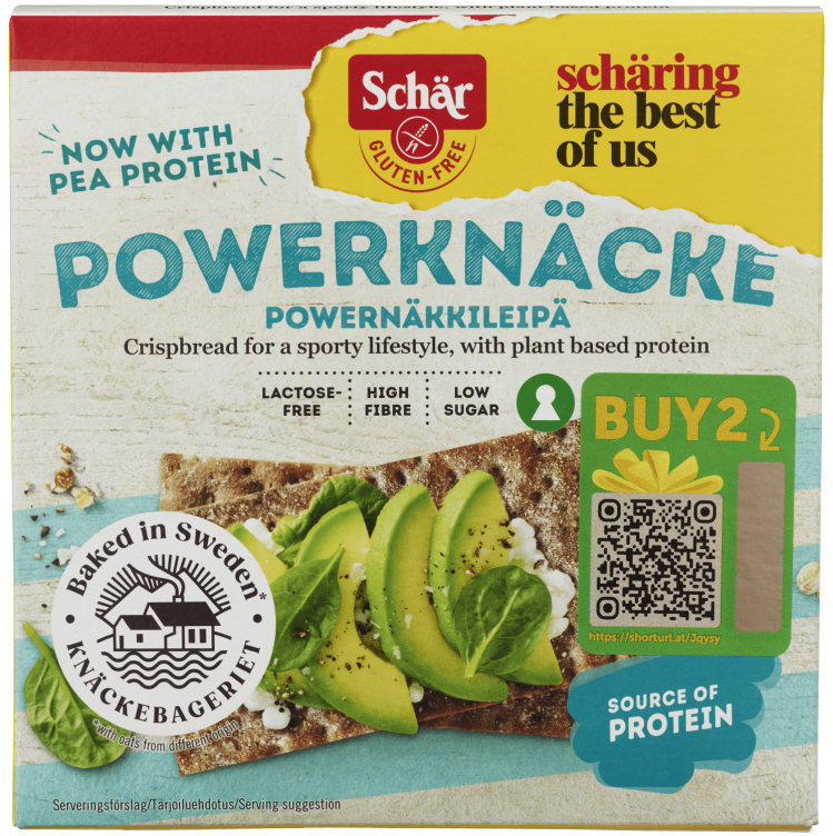 Powerknekkebrød Gl.Fri 225g Schär