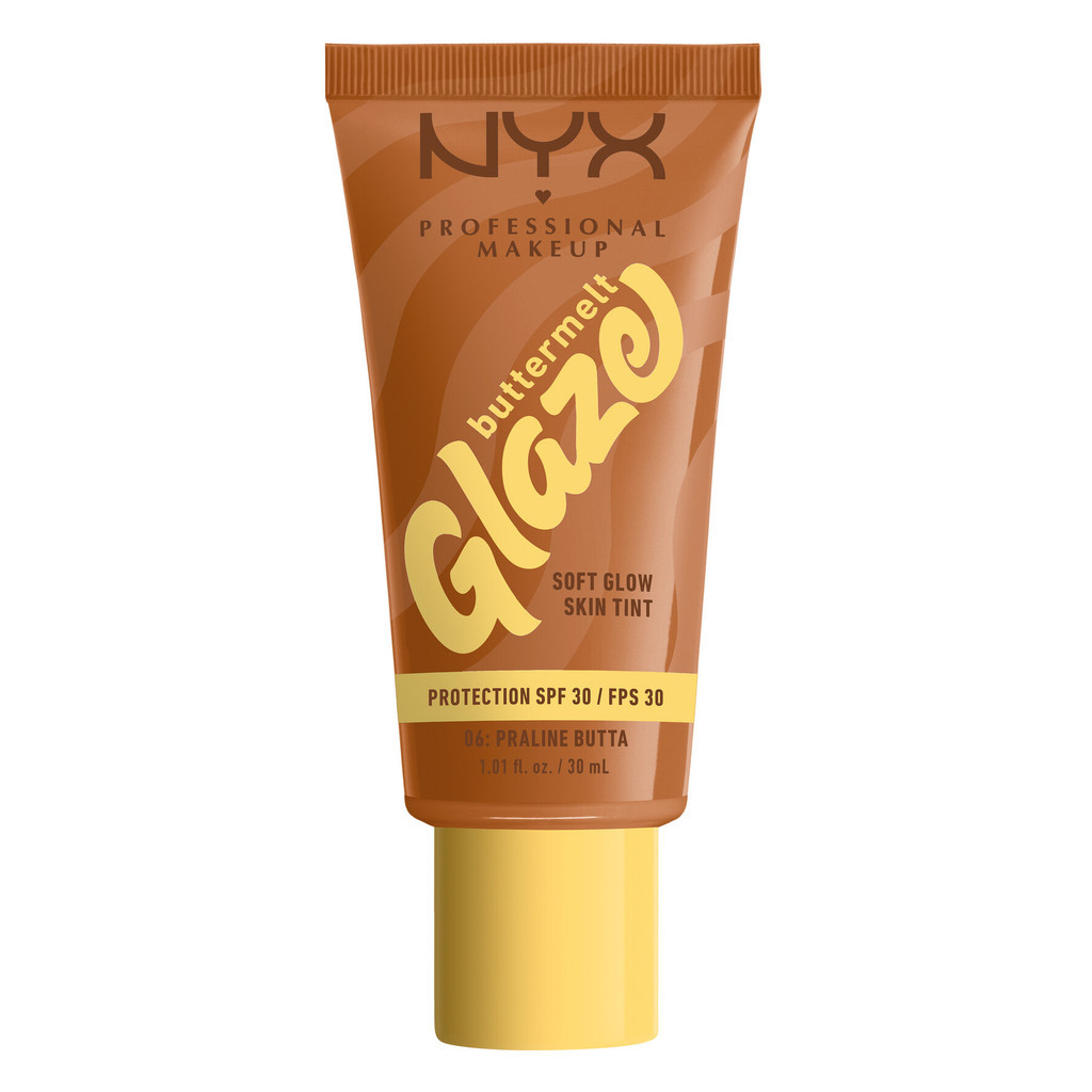 NYX PROFESSIONAL MAKEUP Buttermelt Glaze Soft Glow Skin Tint SPF30 06 Praline Butta