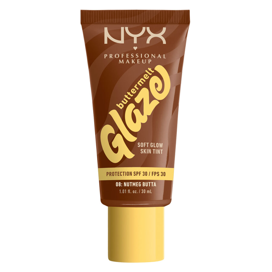 NYX Professional Makeup Buttermelt Glaze SPF30 Foundation 08 Nutmeg Butta 30ml