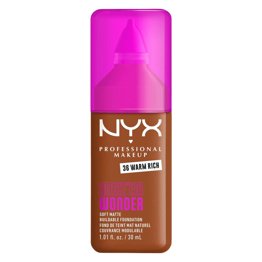 NYX Professional Makeup Make Em Wonder Foundation 36 Warm Rich 25ml