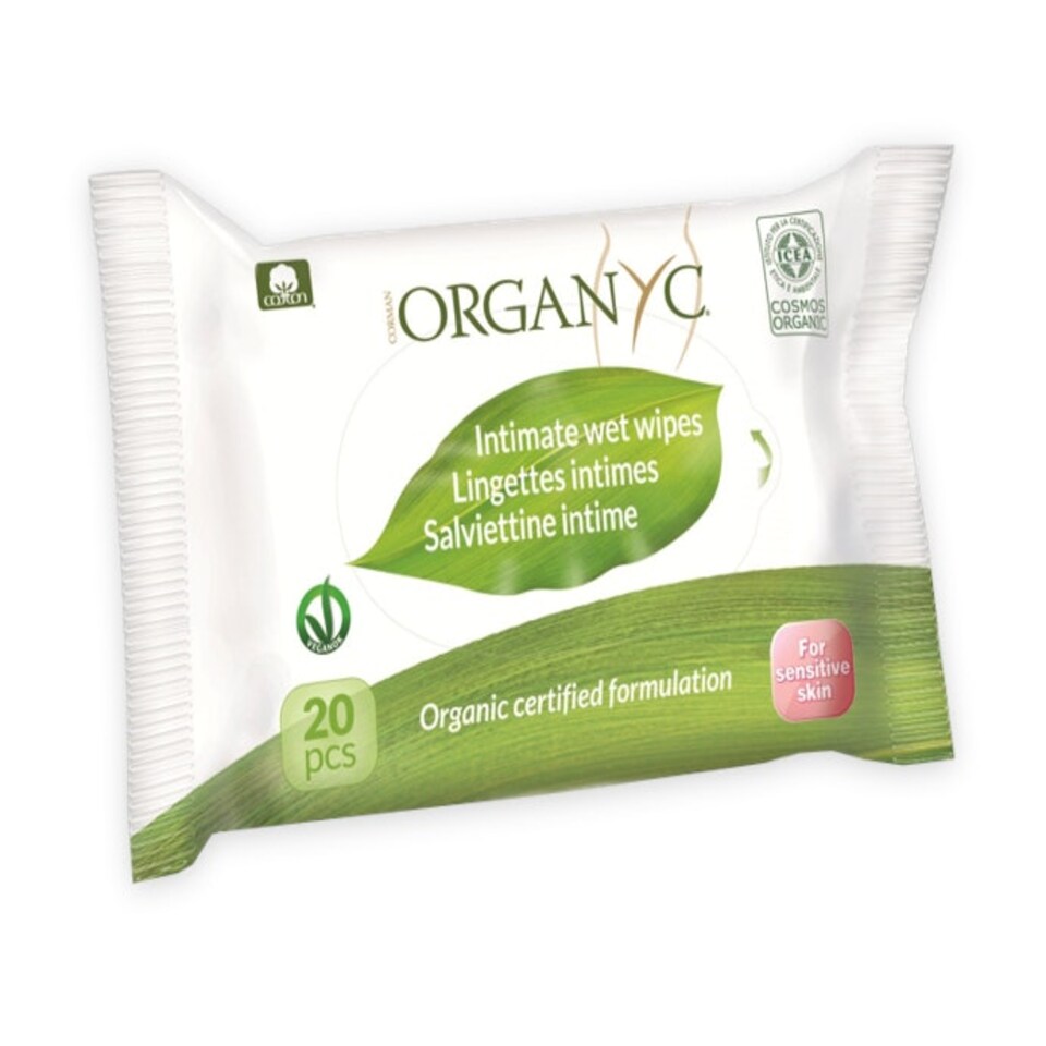 Organyc Wet Wipes  100% cotton 20pcs