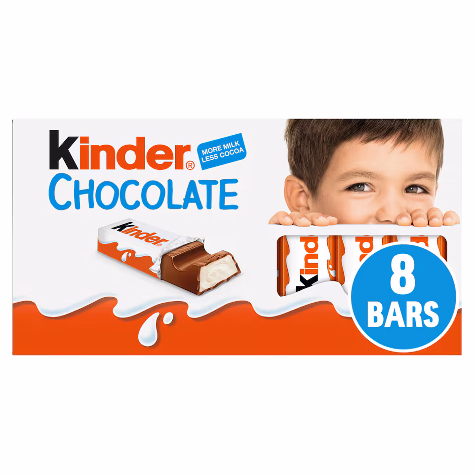 Kinder Chocolate Bars Multipack 8 X 12.5g