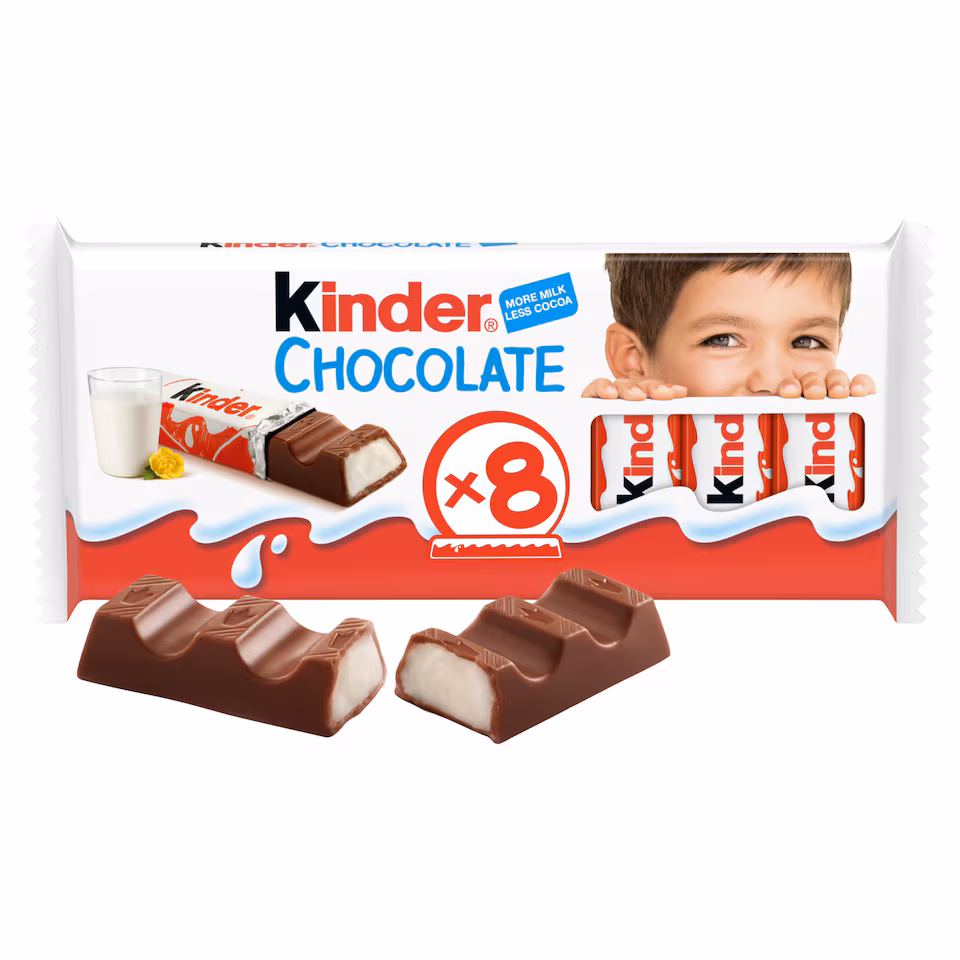 Kinder Chocolate Bars Multipack 8 X 12.5g