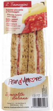 Pane Amore Sandwich Spicy Salami og Ost 130g