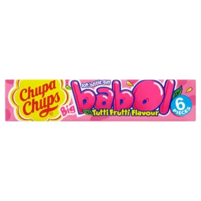 Chupa Chups Big Babol Tutti Frutti Flavour Soft Bubble Gum - 27.6g / 6 Pieces