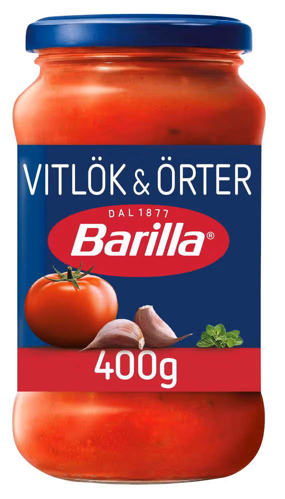 Pastasaus hvitløk og urter 400 g