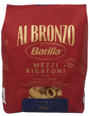 Barilla Pasta Mezzi Rigatoni Al Bronzo 500g