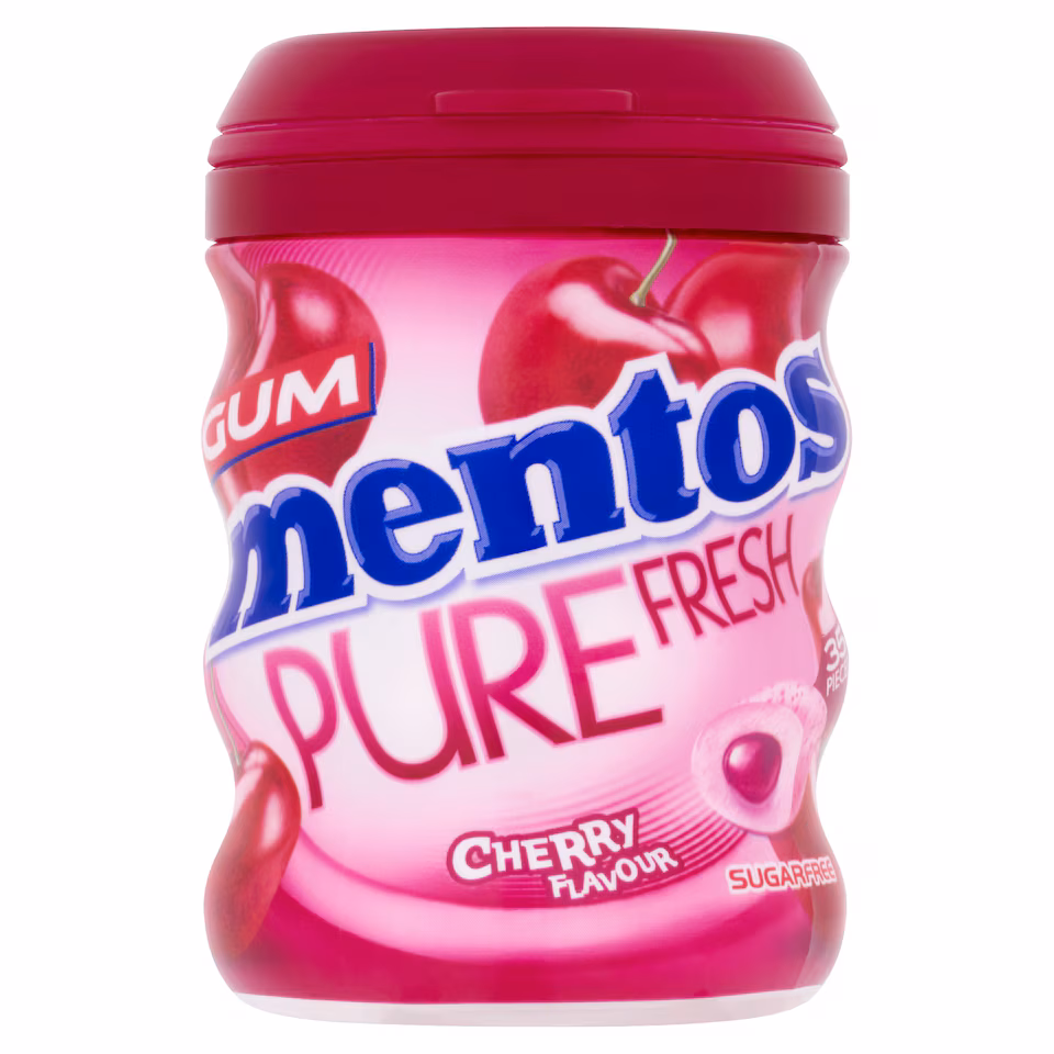 Mentos Pure Fresh Gum - Cherry Flavour 68g