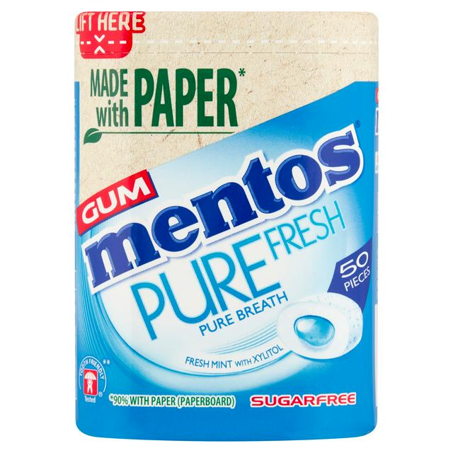 Mentos Gum Pure Fresh Fresh Mint Pieces x50 100g