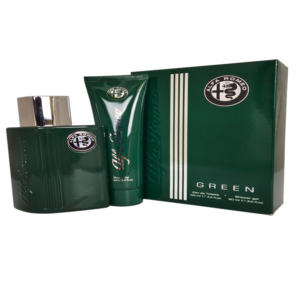 Alfa Romeo Green for Men Eau de Toilette Spray 125ml Shower Gel 90ml