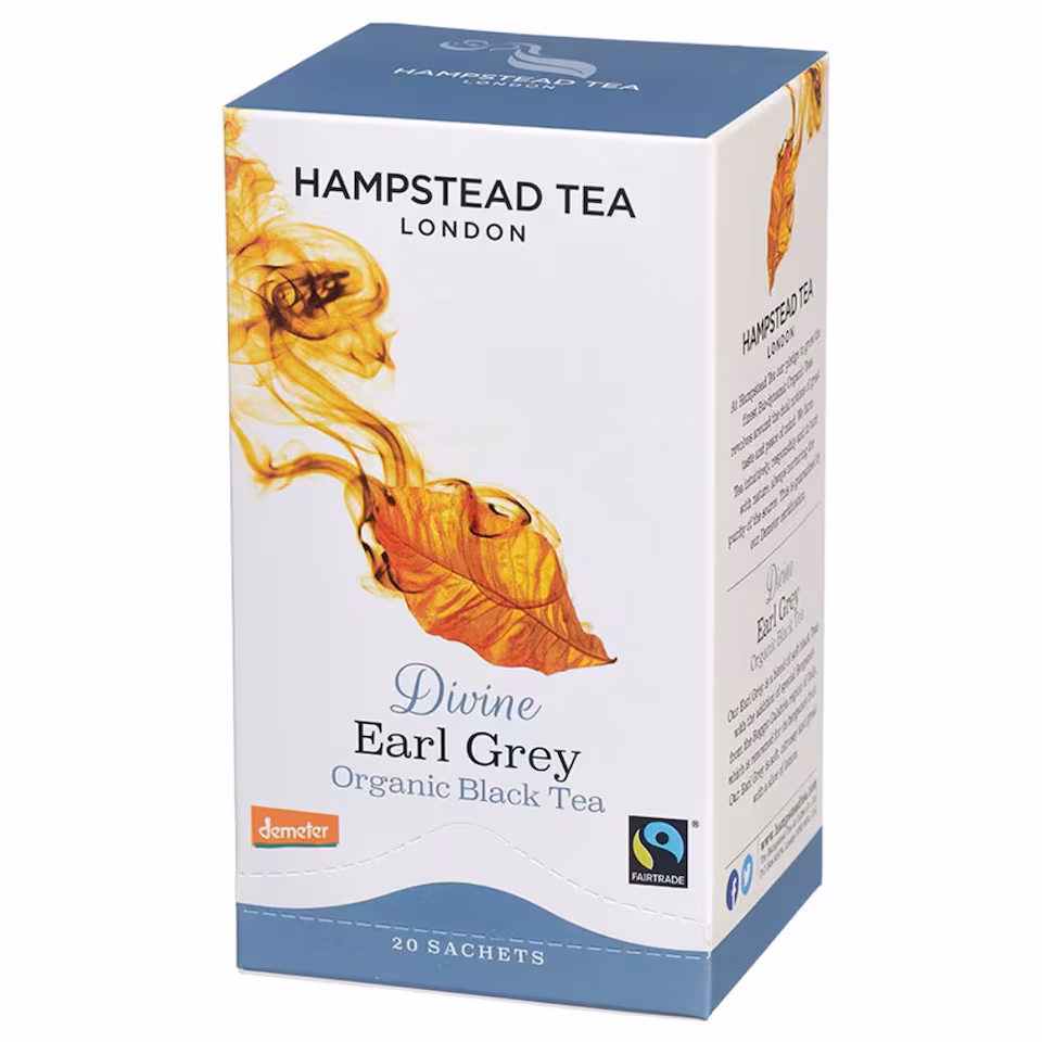 Organic Earl Grey Tea 20 Sachets 40g (Hampstead Tea) | Multi