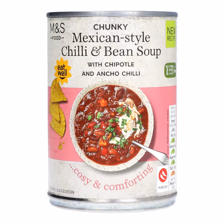 M&S Chunky Mexican-style Chilli & Bean Soup