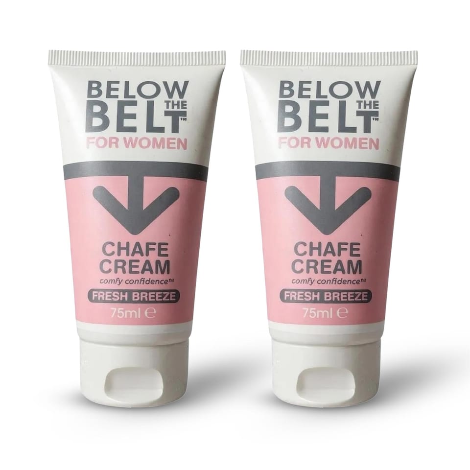 Below The Belt Womens Anti Chaffing Cream, Fresh Breeze Scent 75ml DUO
