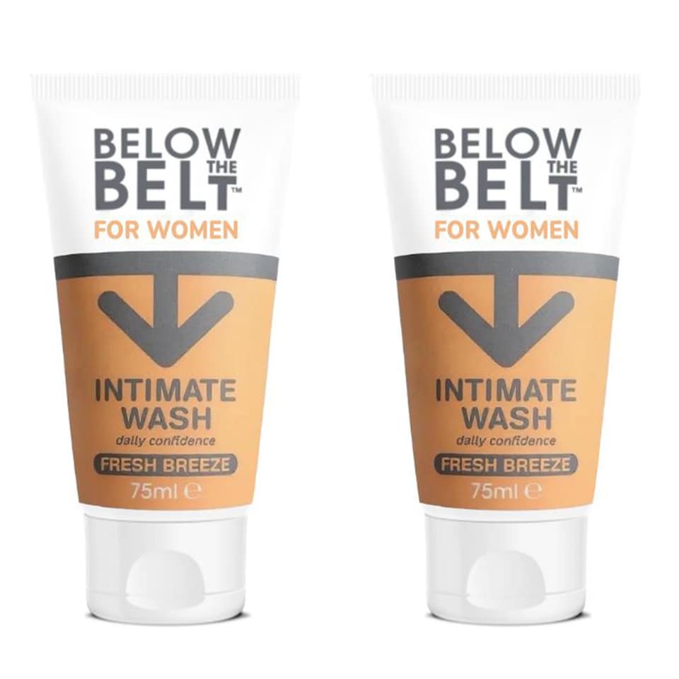 Below The Belt Female Intimate Wash, Fresh Breeze Scent 75ml DUO