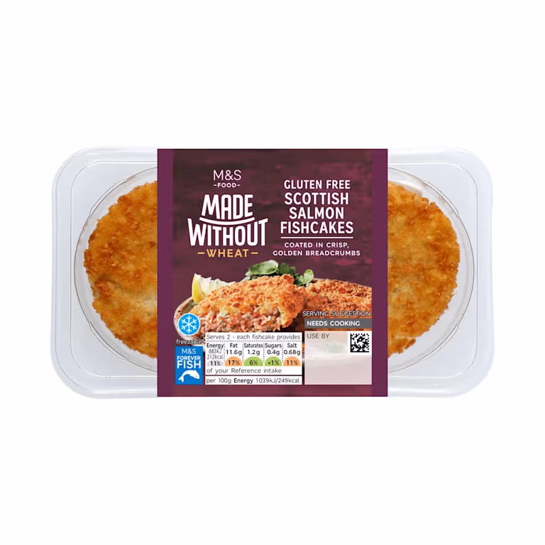 M&S Made Without Wheat Gluten Free Scottish Salmon Fishcakes