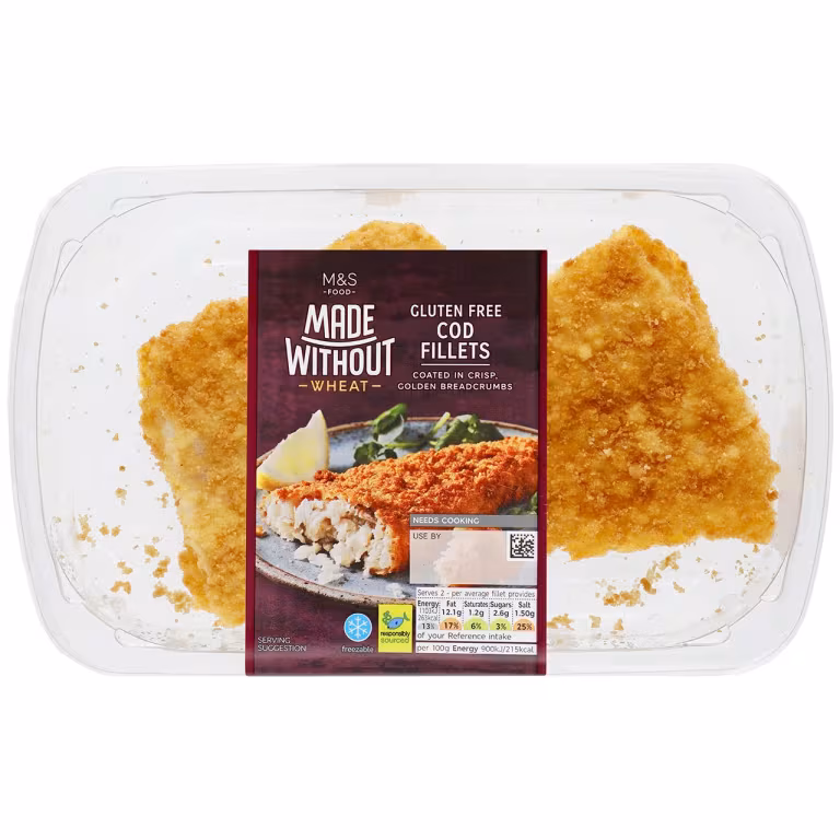 M&S Made Without Wheat Gluten Free Cod Fillets